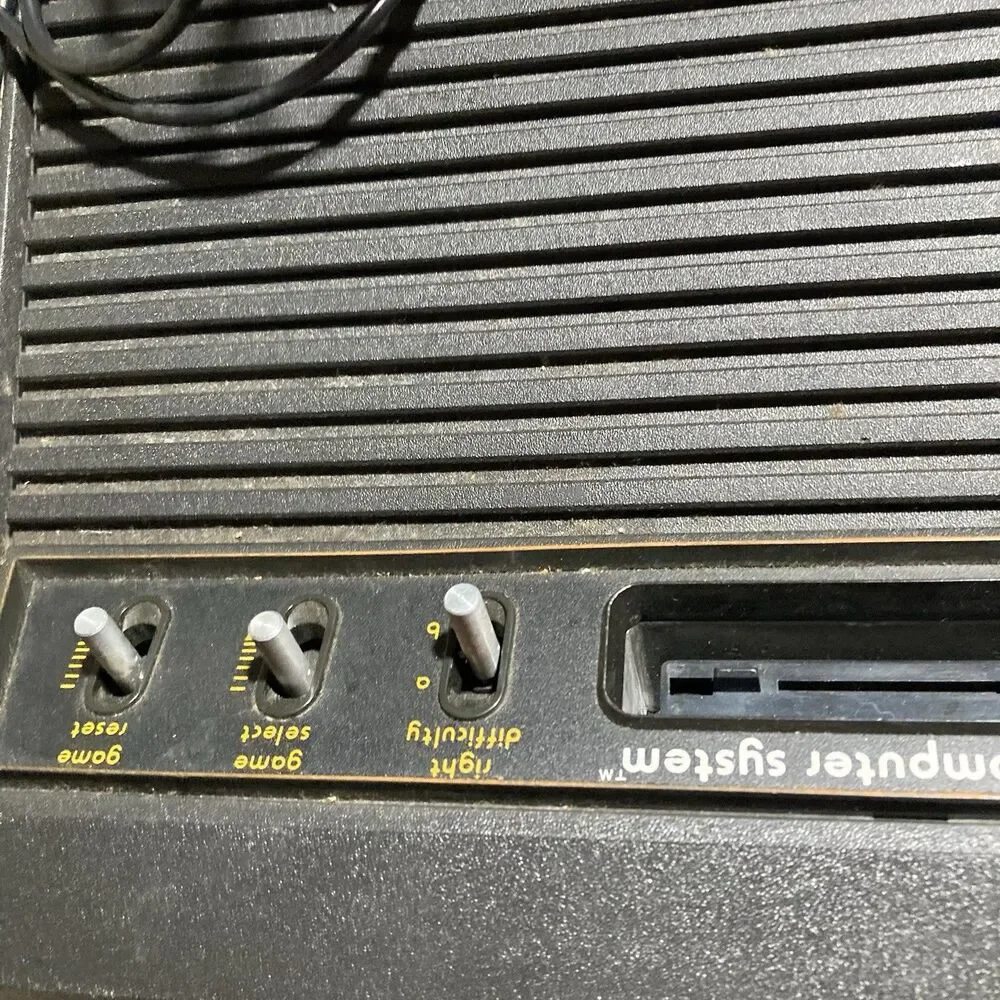 Atari Video Computer System Console with Black and Woodgrain Finish
